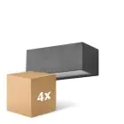 Voordeelpak 4x D'Lite Bello Wandlamp Zwart Up & Down 12W 850lm - 830 Warm Wit| IP54