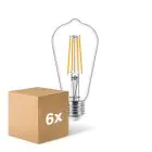 Voordeelpak 6x Philips MASTER Value LED Lamp E27 Edison Filament Helder 5.9W 806lm - 927 Zeer Warm Wit | Beste Kleurweergave - Vervangt 60W